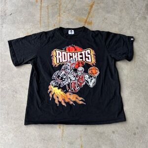 Warren Lotas Houston Rockets Skull Graphic T-Shirt XL Made in USA Streetwear